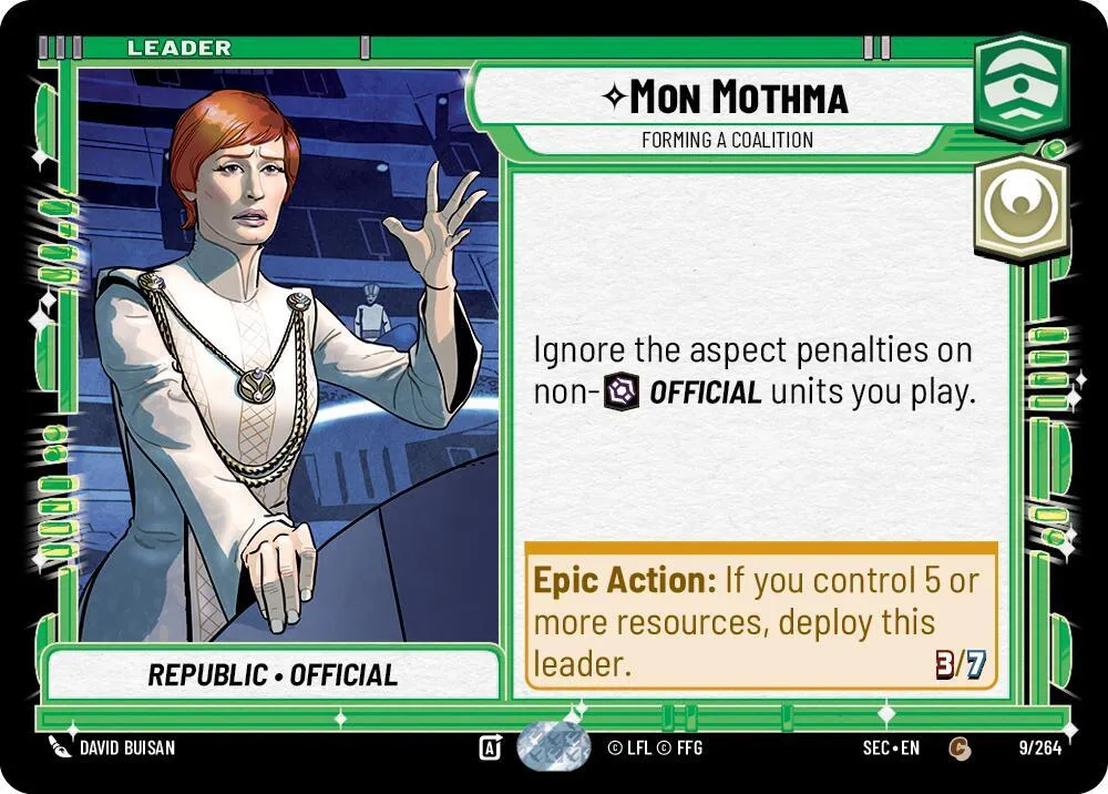 Mon Mothma - Monte Une Coalition — Secrets of Power — Star Wars: Unlimited
