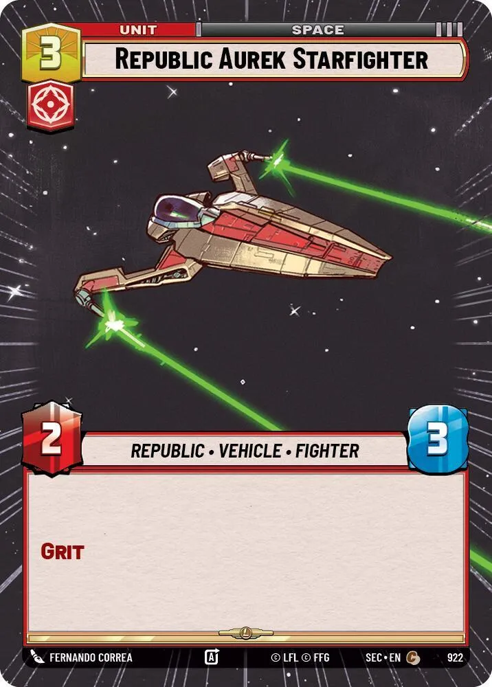 Chasseur Aurek de la République — Secrets of Power — Star Wars: Unlimited