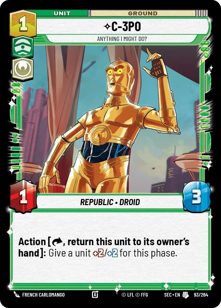 C-3PO - Puis-Je Faire Quelque Chose ? — Secrets of Power — Star Wars: Unlimited