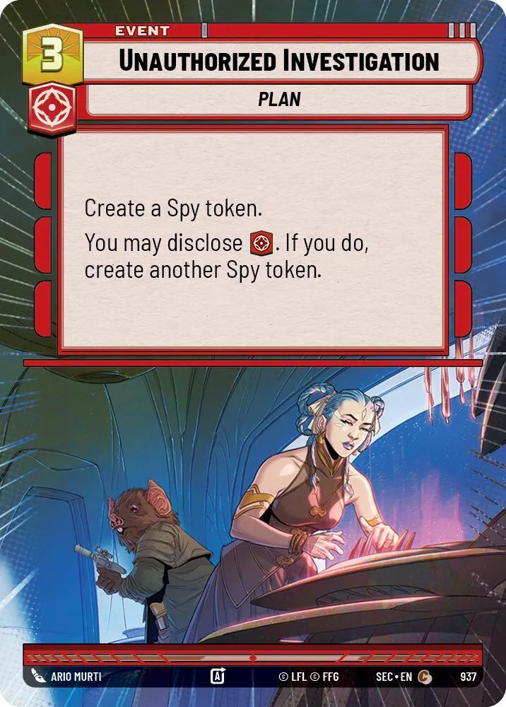 Investigation Illégale — Secrets of Power — Star Wars: Unlimited