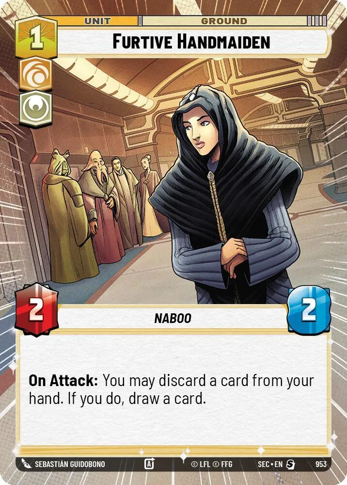 Furtive Handmaiden — Secrets of Power — Star Wars: Unlimited