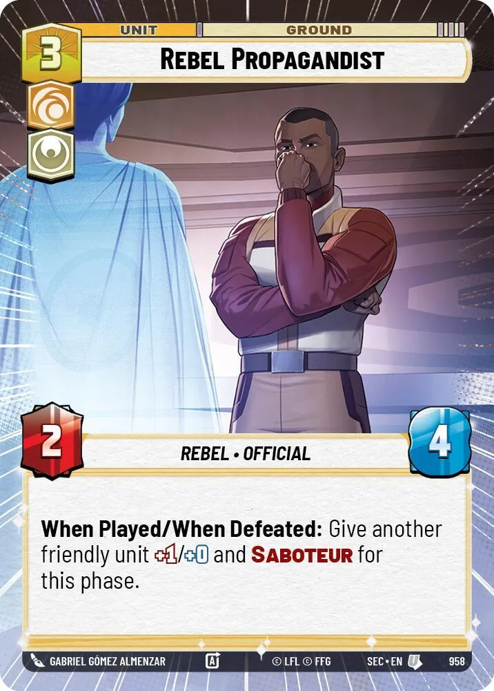 Propagandiste Rebelle — Secrets of Power — Star Wars: Unlimited