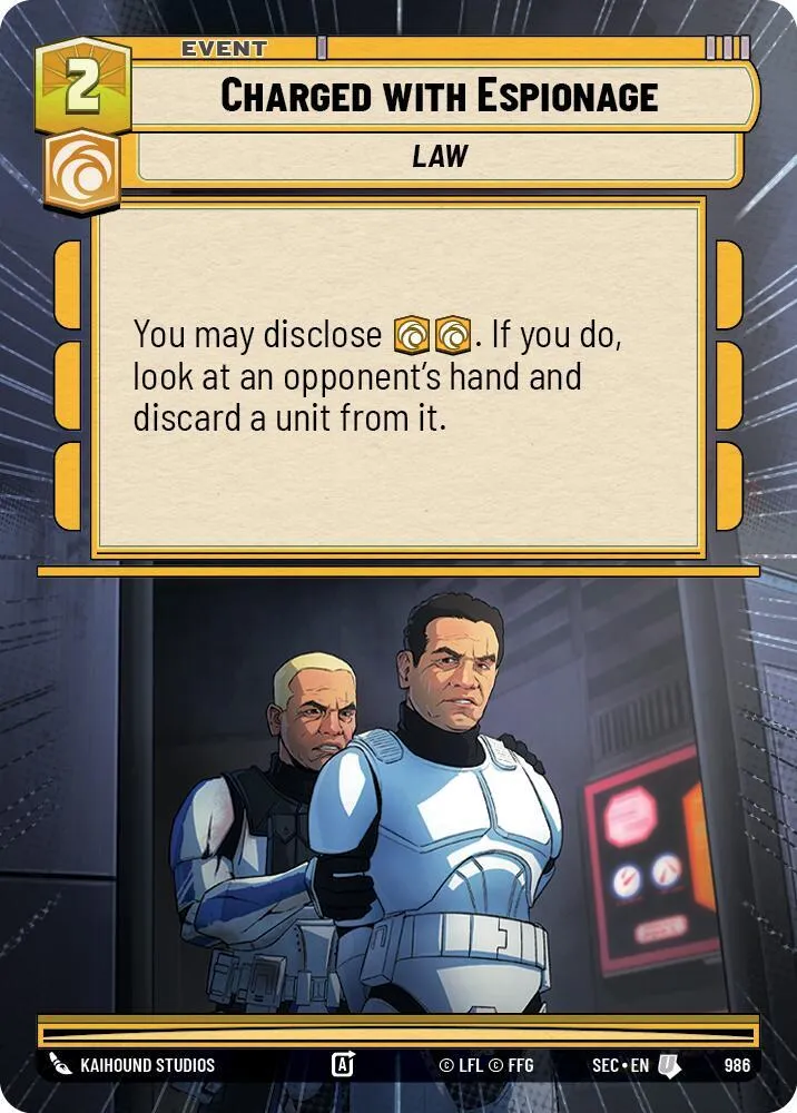 Accusé d'Espionnage — Secrets of Power — Star Wars: Unlimited