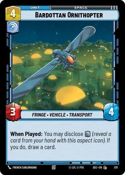 Ornithoptère Bardottan — Secrets of Power — Star Wars: Unlimited
