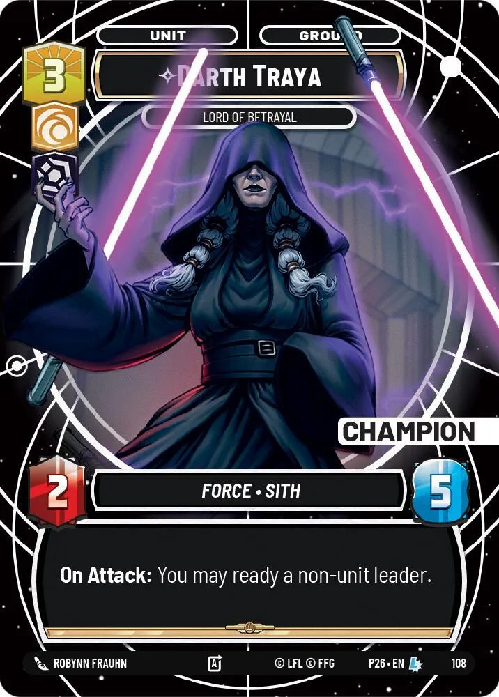 Darth Traya - Lord of Betrayal (Champion) — Sector and Regional Promos: Season 1 — Star Wars: Unlimited
