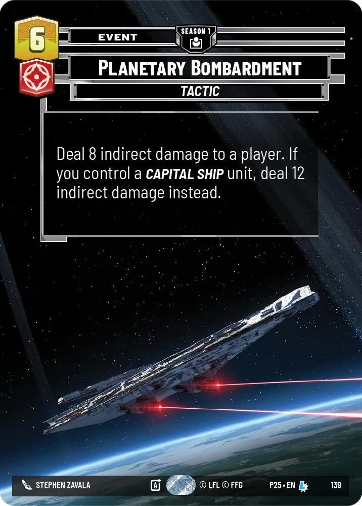 Bombardement Planétaire — Sector and Regional Promos: Season 1 — Star Wars: Unlimited