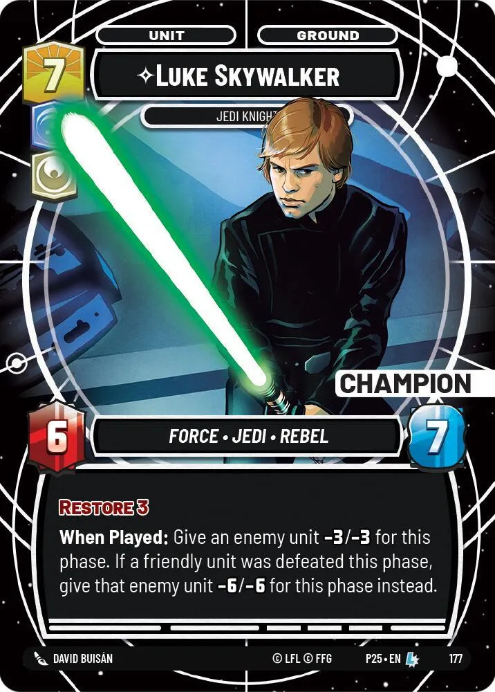 Luke Skywalker - Jedi Knight (Champion) — Sector and Regional Promos: Season 1 — Star Wars: Unlimited