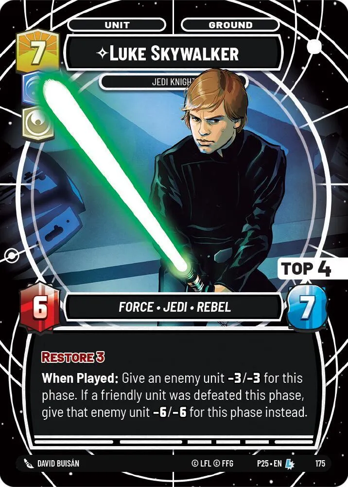 Luke Skywalker - Jedi Knight (Top 4) — Sector and Regional Promos: Season 1 — Star Wars: Unlimited