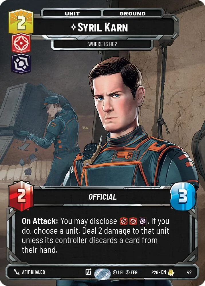 Syril Karn - Où Est-Il ? — Sector and Regional Promos: Season 1 — Star Wars: Unlimited