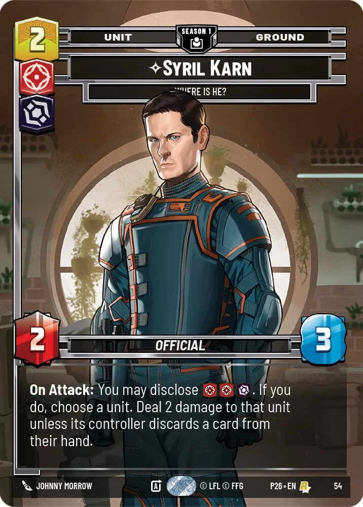 Syril Karn - Où Est-Il ? — Sector and Regional Promos: Season 1 — Star Wars: Unlimited