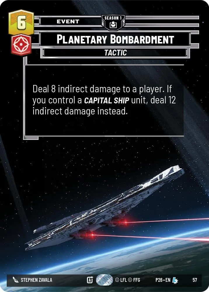 Bombardement Planétaire — Sector and Regional Promos: Season 1 — Star Wars: Unlimited
