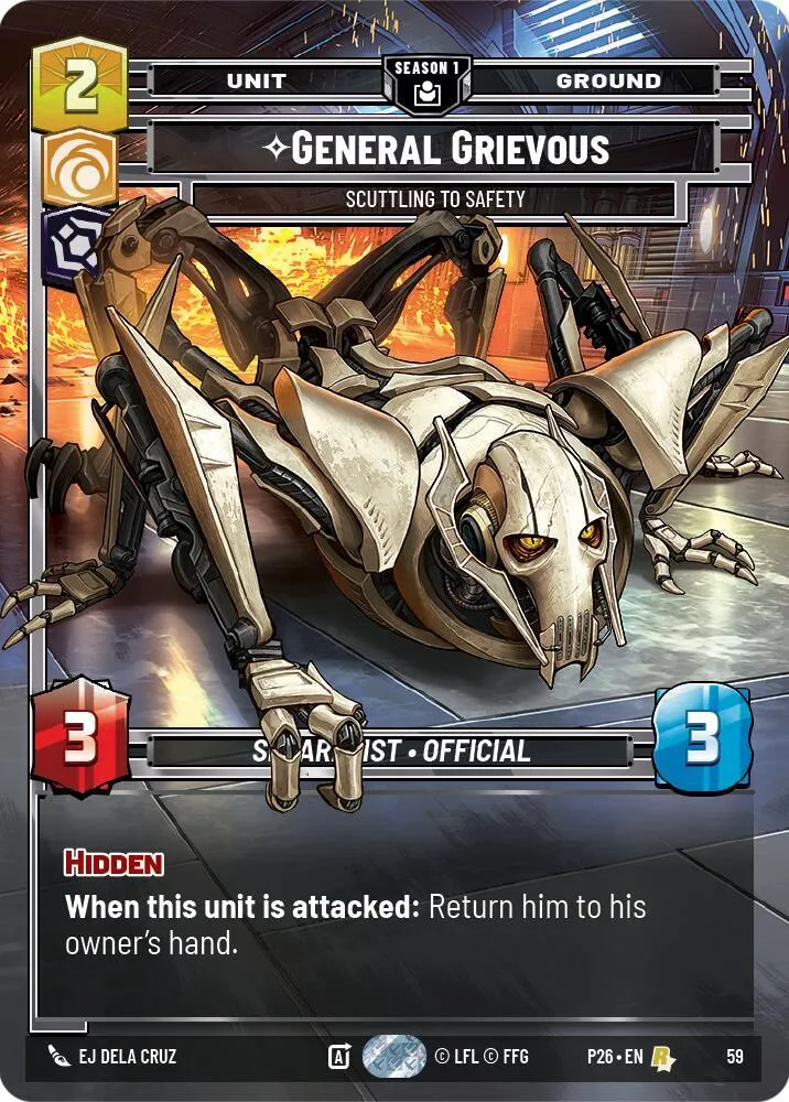 Général Grievous - Clopine En Sécurité — Sector and Regional Promos: Season 1 — Star Wars: Unlimited