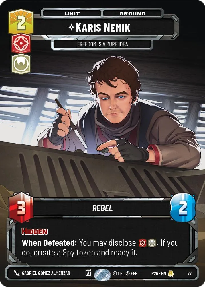 Karis Nemik - Freedom is a Pure Idea (77) — Sector and Regional Promos: Season 1 — Star Wars: Unlimited