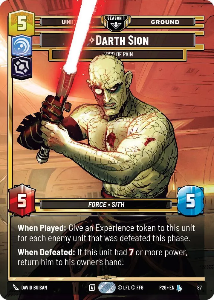Darth Sion - Lord of Pain (87) — Sector and Regional Promos: Season 1 — Star Wars: Unlimited