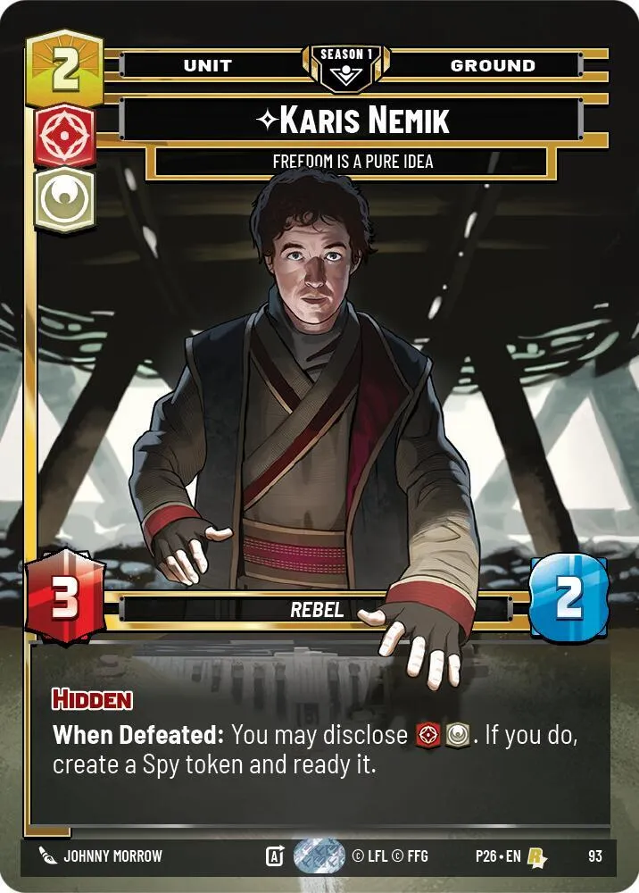 Karis Nemik - La Liberté Est Une Idée Pure — Sector and Regional Promos: Season 1 — Star Wars: Unlimited