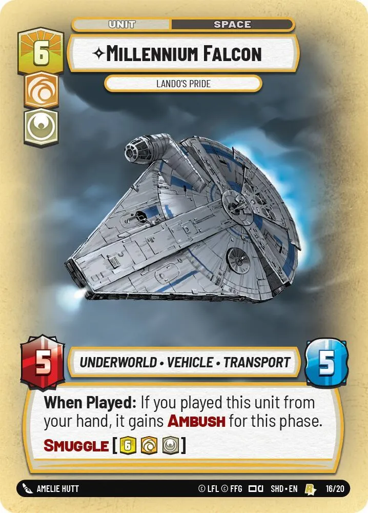 Faucon Millenium - Fierté de Lando — Shadows of the Galaxy: Weekly Play Promos — Star Wars: Unlimited