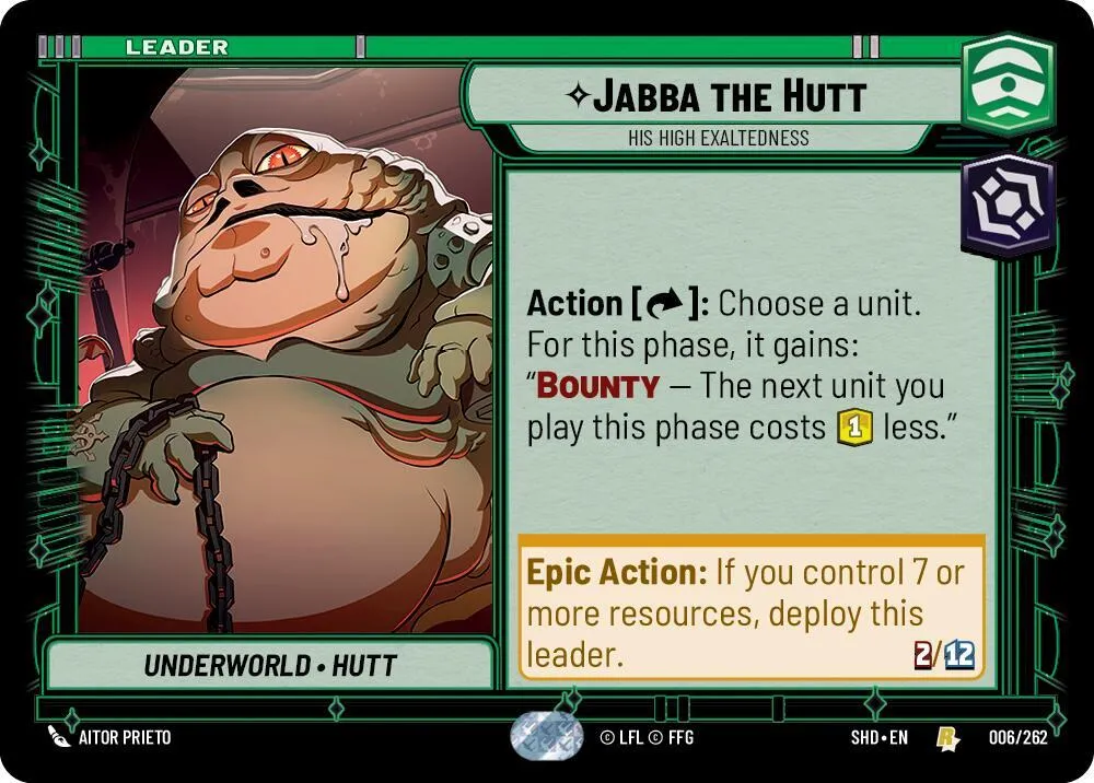 Jabba the Hutt - His High Exaltedness — Shadows of the Galaxy — Star Wars: Unlimited