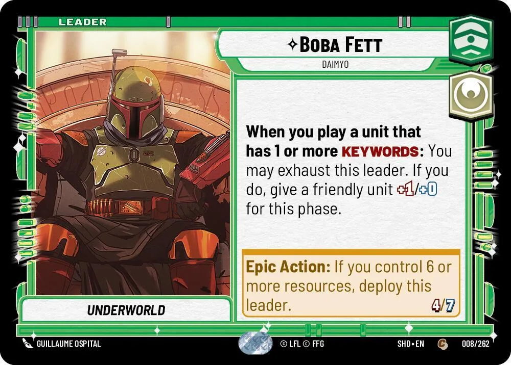 Boba Fett - Daimyo — Shadows of the Galaxy — Star Wars: Unlimited
