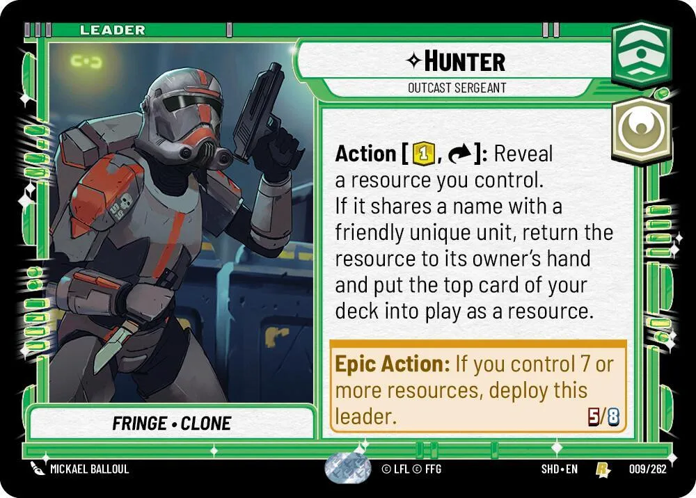 Hunter - Sergent Paria — Shadows of the Galaxy — Star Wars: Unlimited