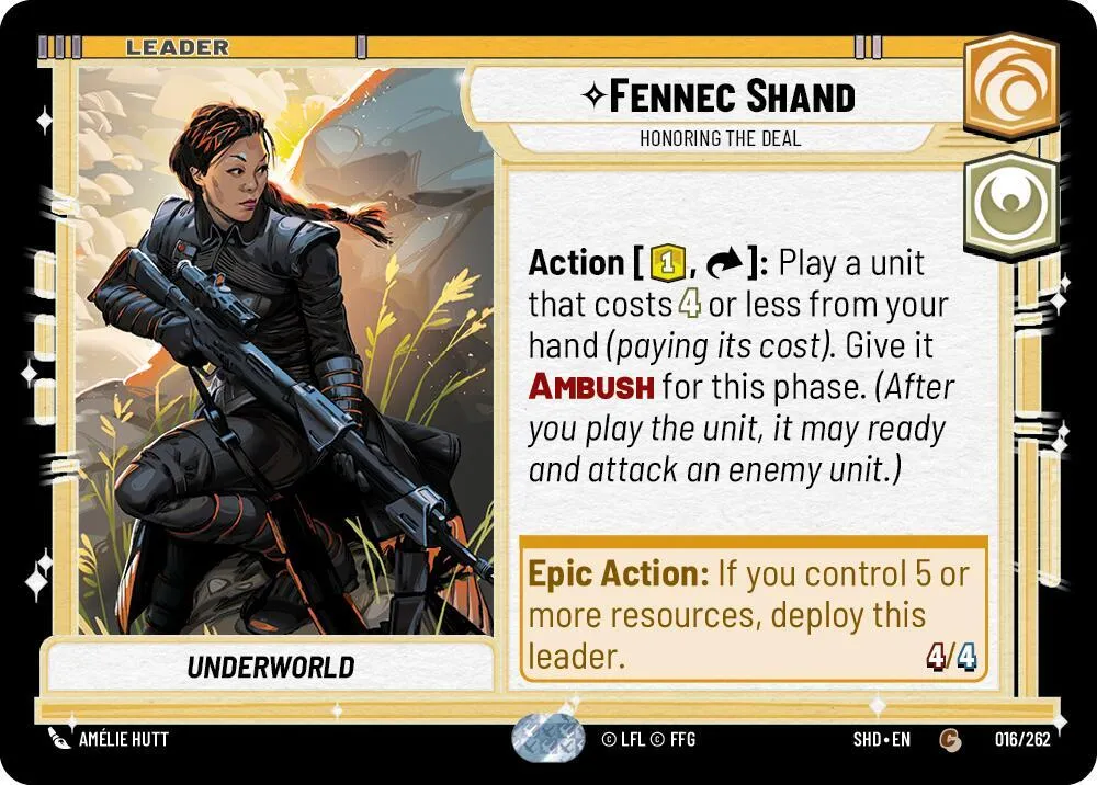 Fennec Shand - Respecte Le Contrat — Shadows of the Galaxy — Star Wars: Unlimited