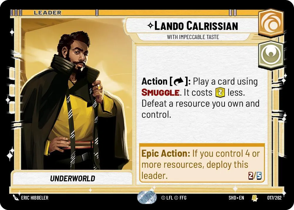 Lando Calrissian - With Impeccable Taste — Shadows of the Galaxy — Star Wars: Unlimited