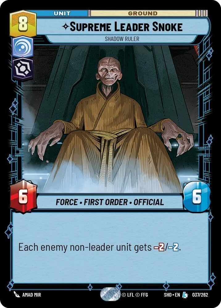 Supreme Leader Snoke - Shadow Ruler — Shadows of the Galaxy — Star Wars: Unlimited