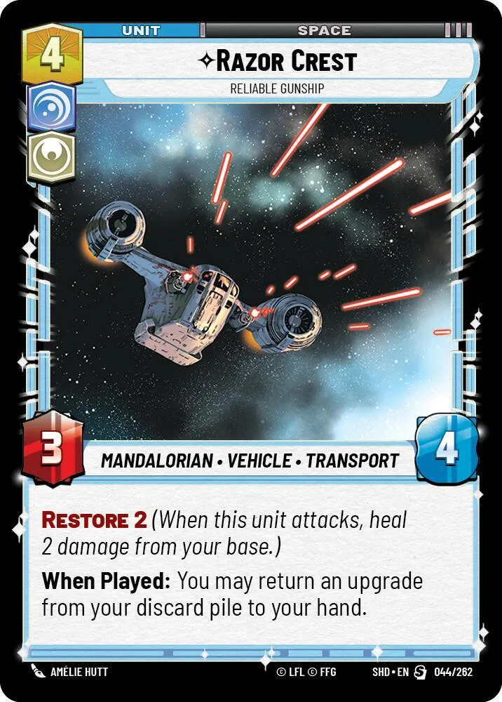 Razor Crest - Reliable Gunship — Shadows of the Galaxy — Star Wars: Unlimited