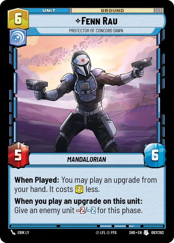 Fenn Rau - Protector of Concord Dawn — Shadows of the Galaxy — Star Wars: Unlimited