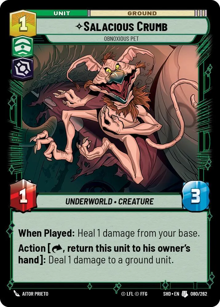 Salacious Crumb - Animal Odieux — Shadows of the Galaxy — Star Wars: Unlimited