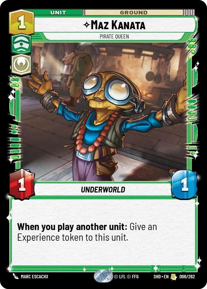 Maz Kanata - Reine Pirate — Shadows of the Galaxy — Star Wars: Unlimited