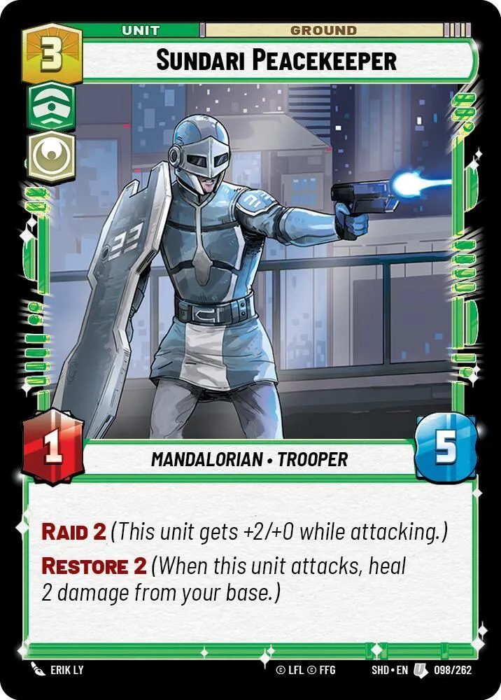 Sundari Peacekeeper — Shadows of the Galaxy — Star Wars: Unlimited
