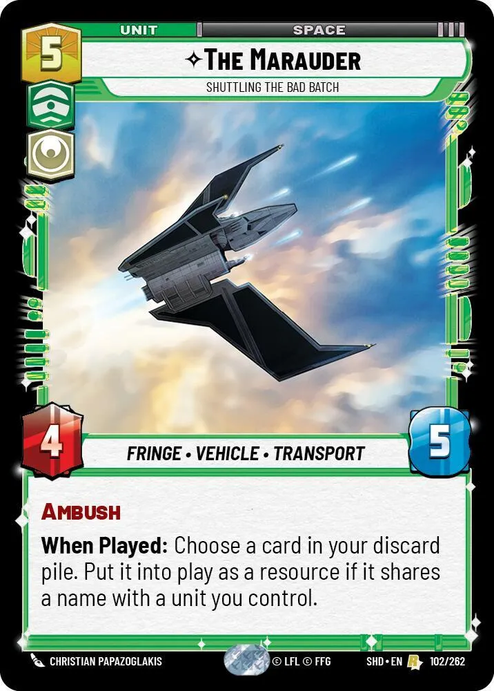 The Marauder - Shuttling the Bad Batch — Shadows of the Galaxy — Star Wars: Unlimited