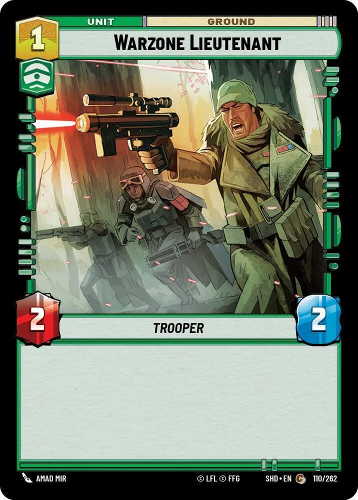 Lieutenant de Zone de Guerre — Shadows of the Galaxy — Star Wars: Unlimited
