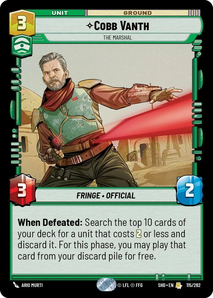 Cobb Vanth - Le Marchal — Shadows of the Galaxy — Star Wars: Unlimited