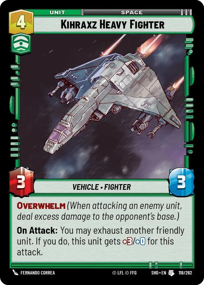 Kihraxz Heavy Fighter — Shadows of the Galaxy — Star Wars: Unlimited