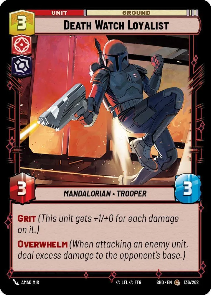 Loyaliste de la Death Watch — Shadows of the Galaxy — Star Wars: Unlimited