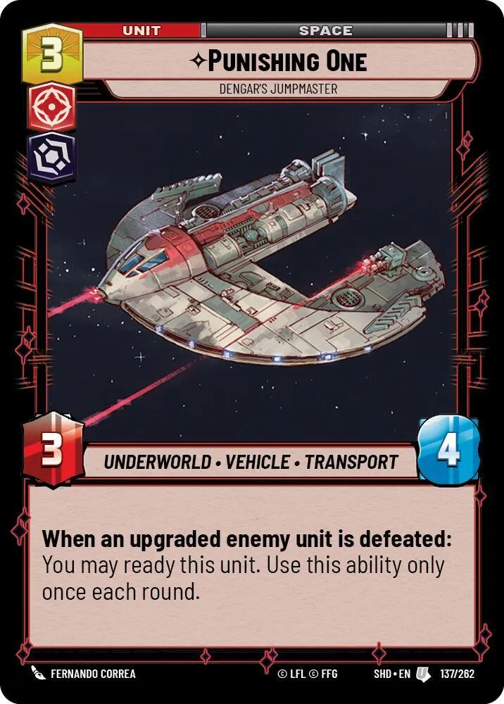 Punishing One - Dengar's Jumpmaster — Shadows of the Galaxy — Star Wars: Unlimited