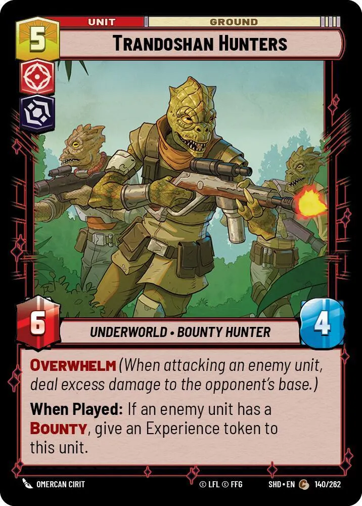 Chasseurs Trandoshans — Shadows of the Galaxy — Star Wars: Unlimited
