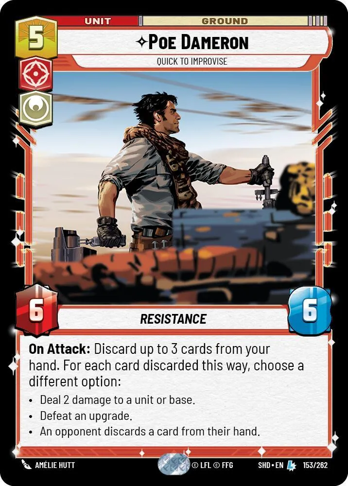 Poe Dameron - Rapide À Improviser — Shadows of the Galaxy — Star Wars: Unlimited