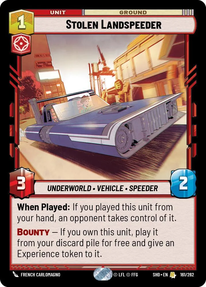 Stolen Landspeeder — Shadows of the Galaxy — Star Wars: Unlimited