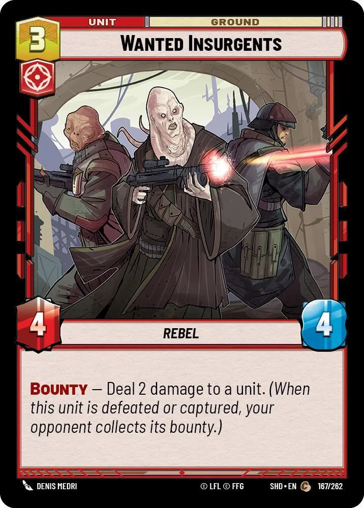Insurgés Recherchés — Shadows of the Galaxy — Star Wars: Unlimited