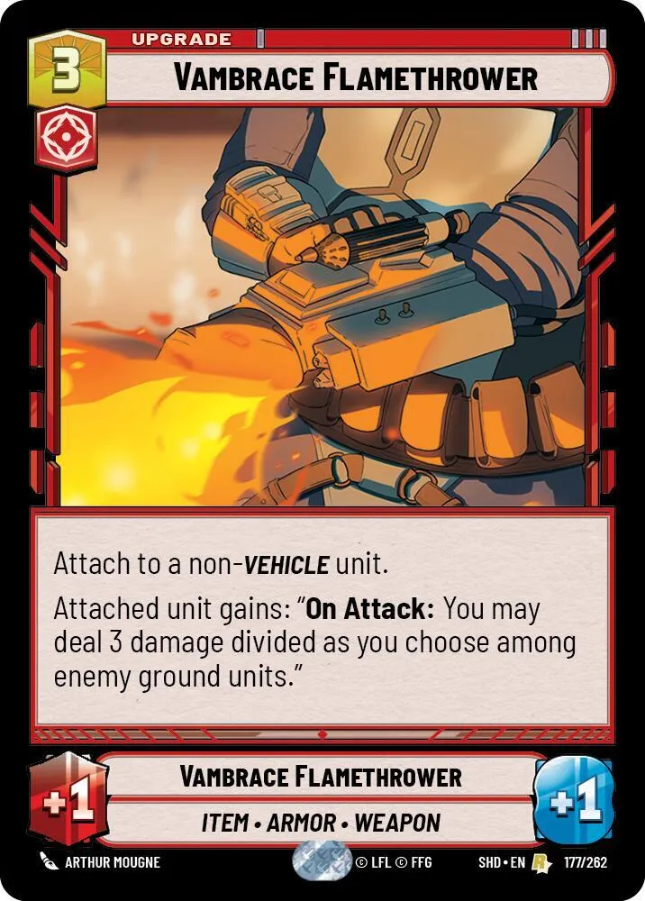 Vambrace Flamethrower — Shadows of the Galaxy — Star Wars: Unlimited