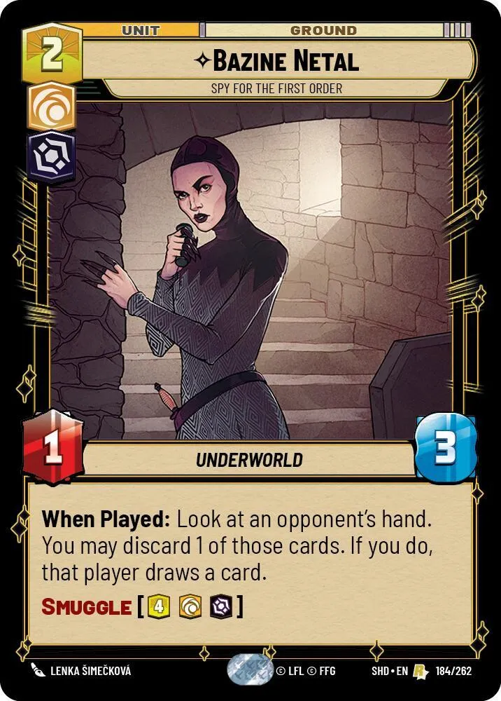 Bazine Netal - Spy for the First Order — Shadows of the Galaxy — Star Wars: Unlimited