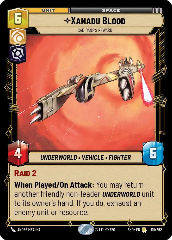 Xanadu Blood - Cad Bane's Reward — Shadows of the Galaxy — Star Wars: Unlimited