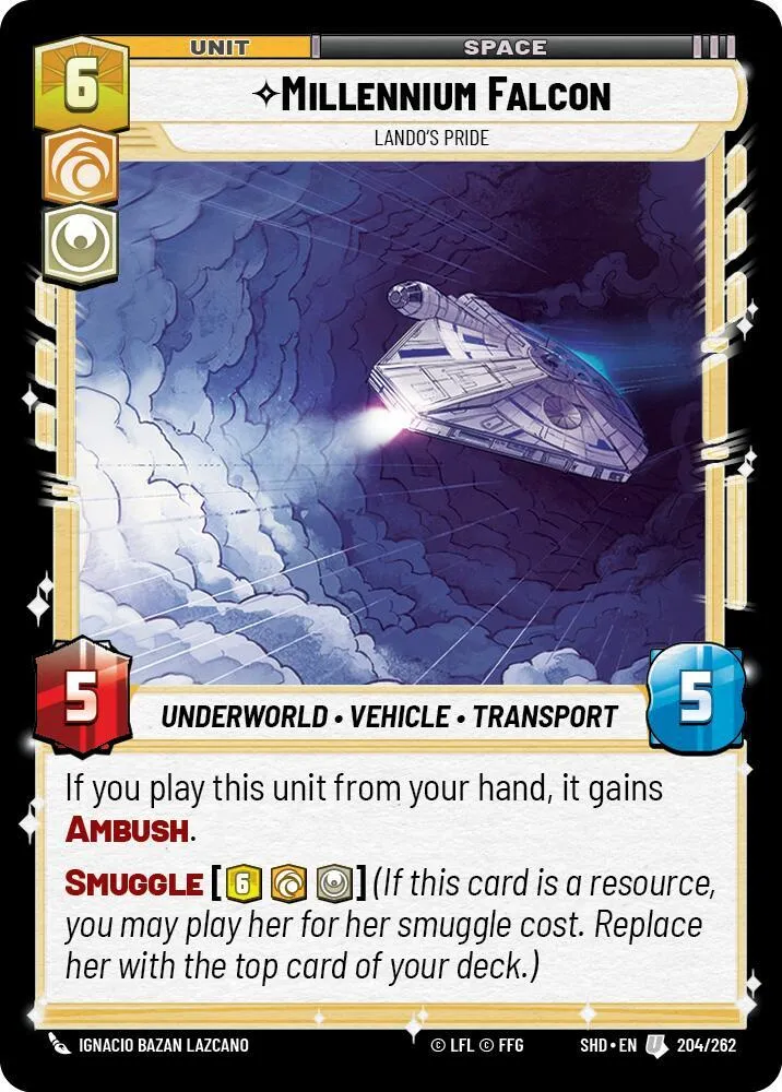 Faucon Millenium - Fierté de Lando — Shadows of the Galaxy — Star Wars: Unlimited