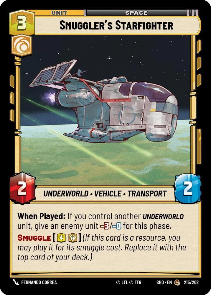 Smuggler's Starfighter — Shadows of the Galaxy — Star Wars: Unlimited