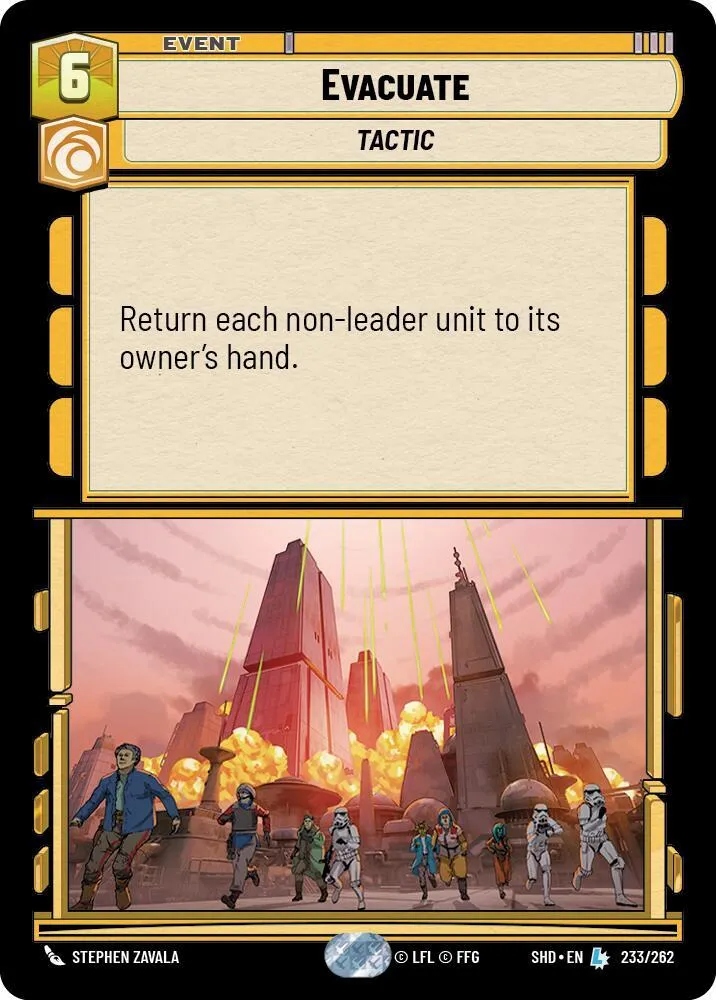 Évacuation — Shadows of the Galaxy — Star Wars: Unlimited