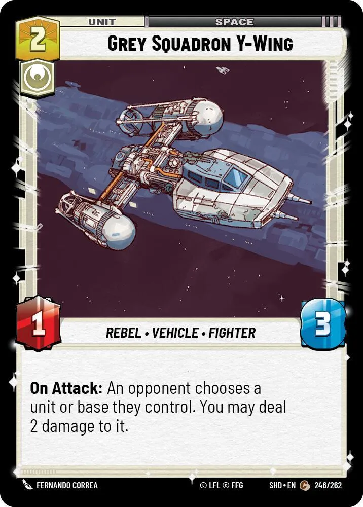 Grey Squadron Y-Wing — Shadows of the Galaxy — Star Wars: Unlimited