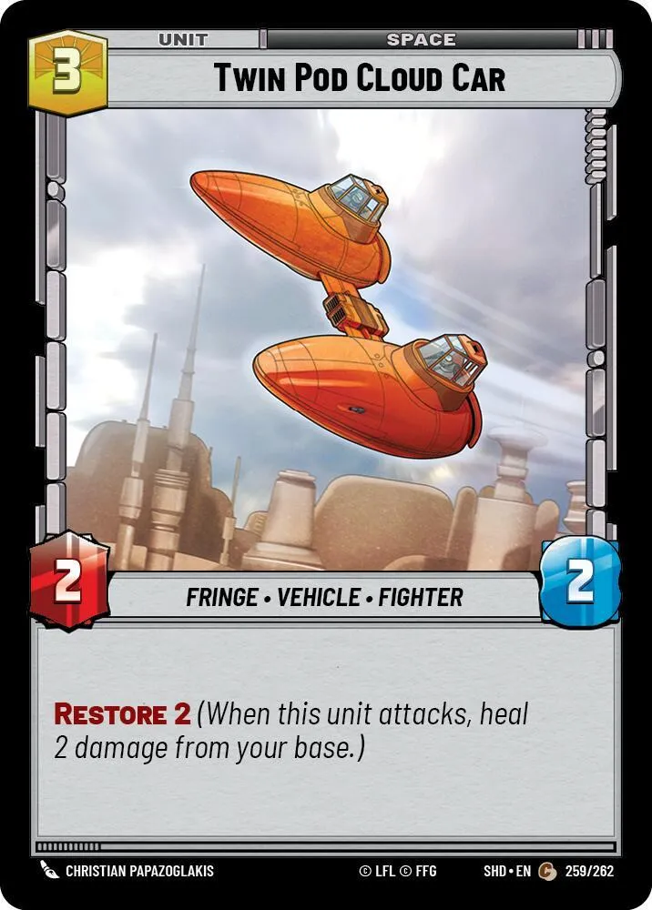Twin Pod Cloud Car — Shadows of the Galaxy — Star Wars: Unlimited