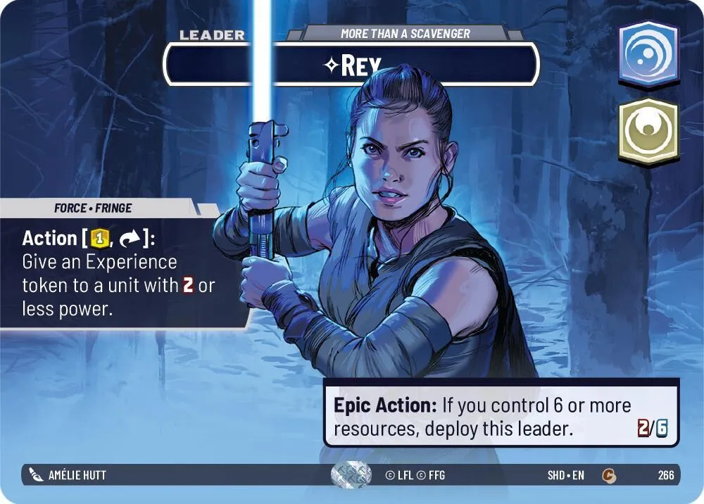 Rey - More Than a Scavenger — Shadows of the Galaxy — Star Wars: Unlimited